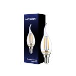 Noxion Lucent LED E14 Gebogene Spitze Kerze Fadenlampe Klar 2.5W 250lm - 827 Extra Warmweiß | Ersatz für 25W