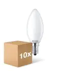 Mehrfachpackung 10x Philips Corepro LED Kerze E14 Matt 6.5W 806lm - 827 Extra Warmweiß | Ersatz Für 60W